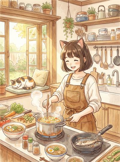 抖荫短视频动漫-暖心厨房物语